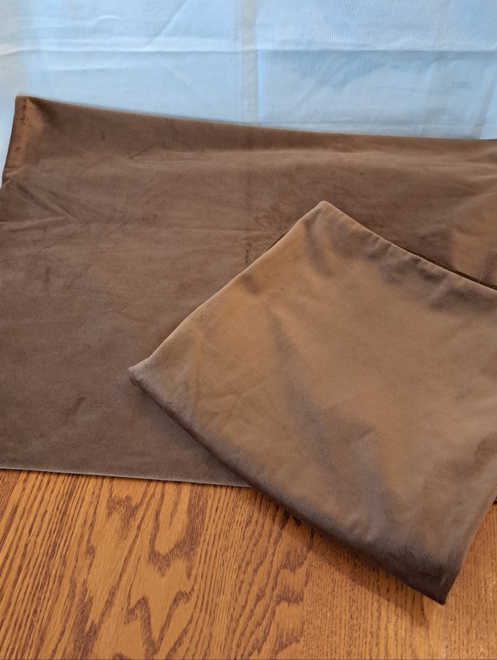 Soft Brown Velvet Pillowcase - Rich Chocolate Brown 21x21